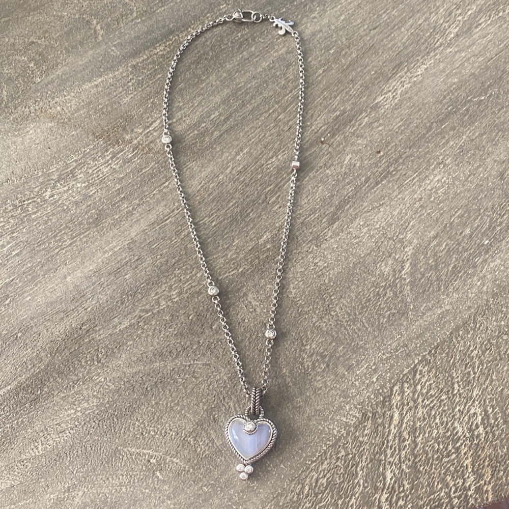 Judith Ripka heart pendant  necklace